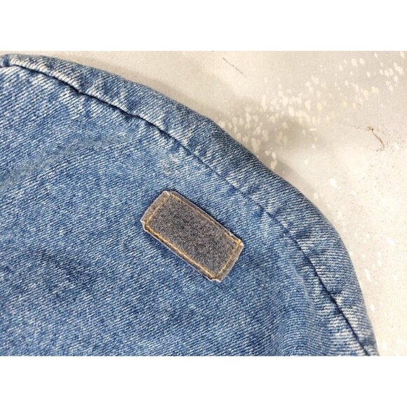 Vintage 90s Denim Embroidered Boho Crossbody Handbag Hipster - Picture 5 of 6